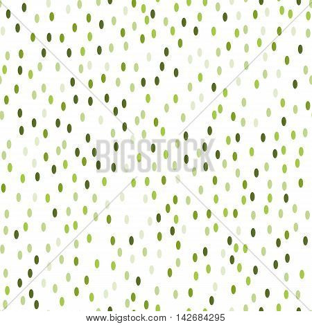 Seamless Green Tiny Particles Pattern On White Background.