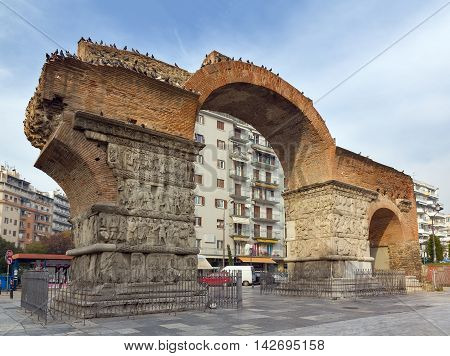The Arch of Galerius in Thessaloniki, Greece