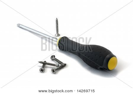 Destornillador completo con tornillos
