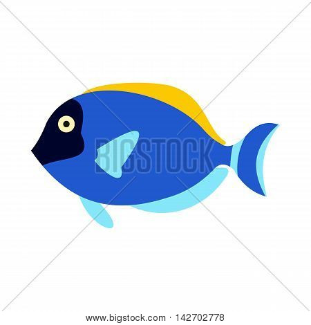Surgeon fish icon in flat style isolated on white background. Sea creatures symbol