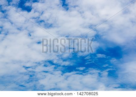 Blue sky and cloundy texture. Nature background.
