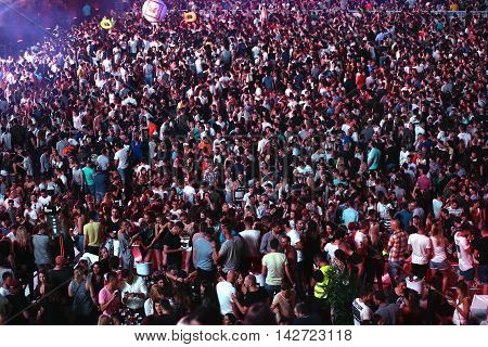 Overcrowded Live Concert. Audience At Concert