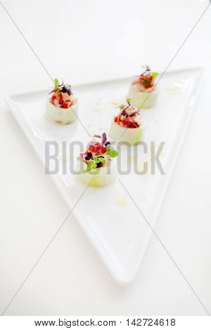 Beautiful and colorful sushi. Perfect for blogs or marketing.