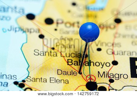 Daule pinned on a map of Ecuador