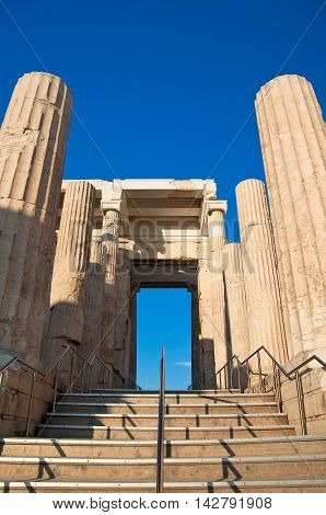 The Propylaea. Athens Greece.In the citi down town.