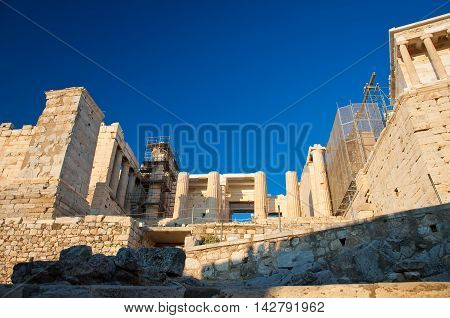 The Propylaea. Athens Greece.ln the citi centr.