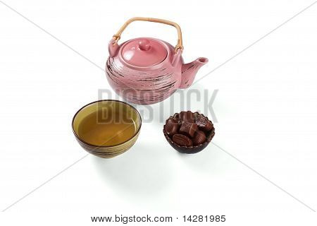 Composición con juego de té