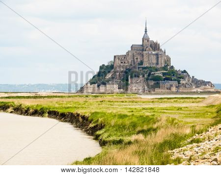 Mont Saint-Michel - tidal island town and abbey. France