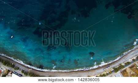 foxvillage beach from above greece aleochori aerial