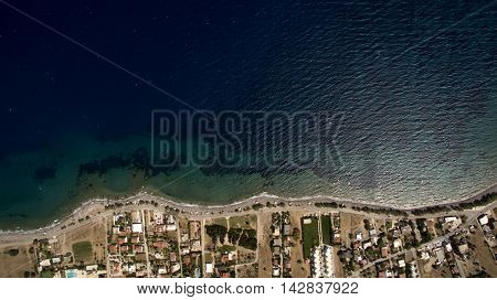 foxvillage beach from above greece aleochori aerial
