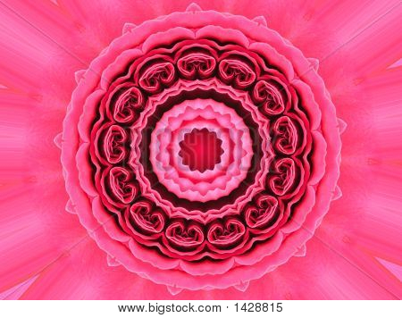 Romantický růžový Mandala