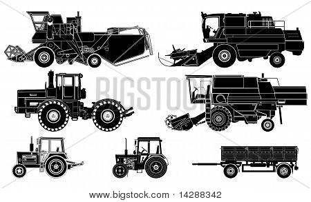 vector set veicoli agricoli