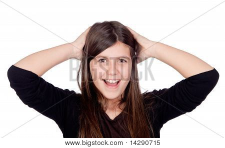 Překvapený nedospělý Girl
