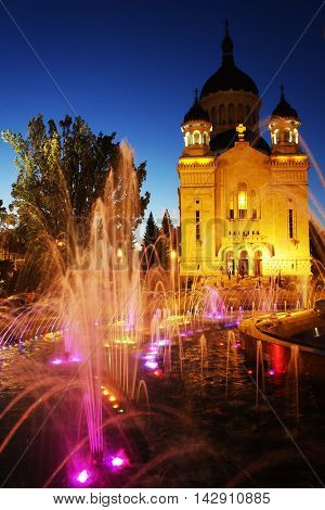 Avram Iancu square in Cluj-Napoca, Romania