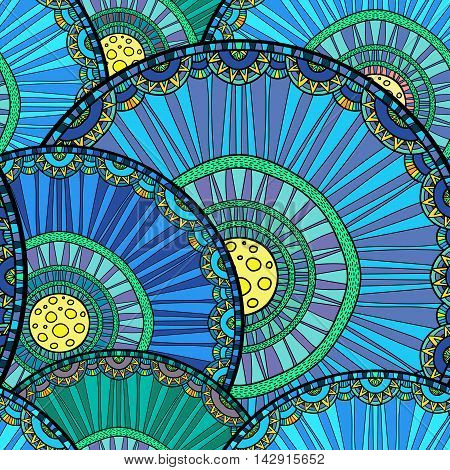 Doodleart Mandala Design. Hand Drawn Forest Background.