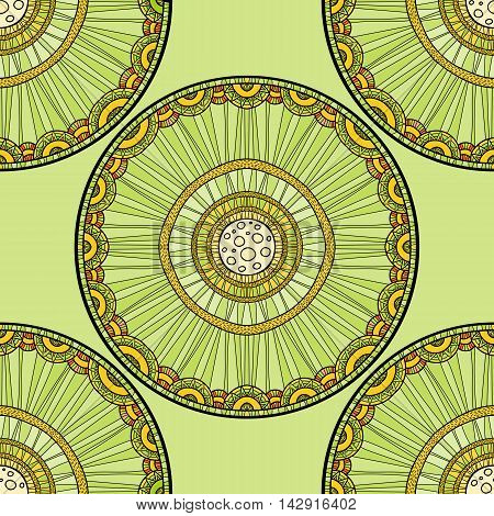 Doodleart Mandala Design. Hand Drawn Forest Background.
