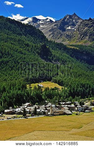 Old village Rhemes Notre Dame in Aosta valley