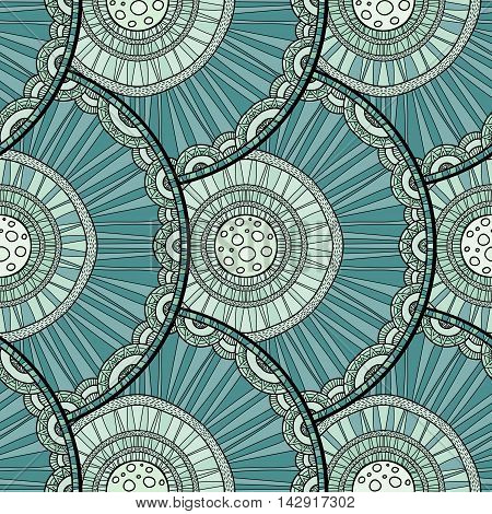 Doodleart Mandala Design. Hand Drawn Forest Background.