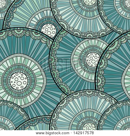 Doodleart Mandala Design. Hand Drawn Forest Background.