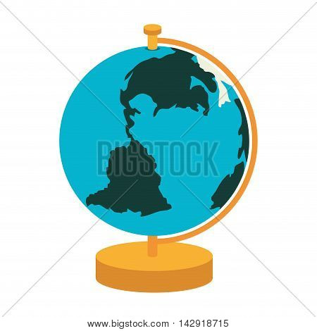 globe map world object school education geography vector illustration isolated
