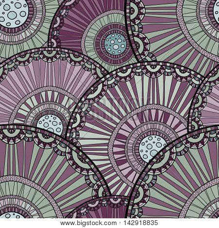 Doodleart Mandala Design. Hand Drawn Forest Background.