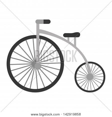 flat design retro bicycle icon vector illustration