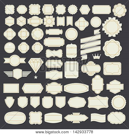 Retro Vintage Frame Labels Design Elements. Vector Illustration.