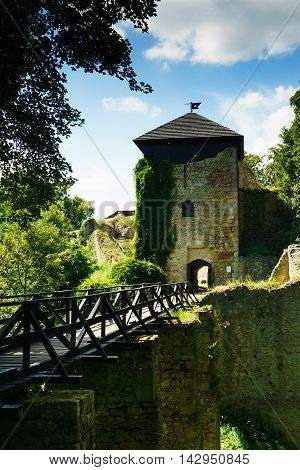 Lukov Castle is a large ruin of a Gothic royal castle located in the southwest of Hostýnské Vrchy near Zlín Czech Republic. It is one of the largest and oldest Moravian castles