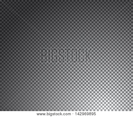 Transparency grid texture vector pattern with black and white gradient. Transparency grid background. Checkered background. Vector illustration