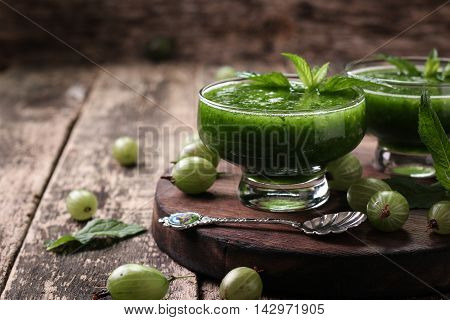 Healthy Green Fresh Fruit And Vegetable Juice Smoothie Breackfast