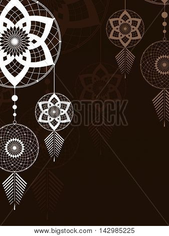amulet of the Dreamcatcher on a brown background