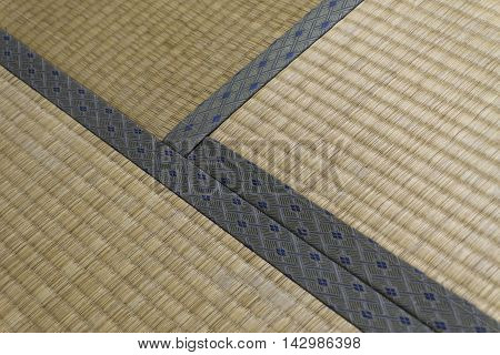 Japanese mat or tatami and seam pattern.