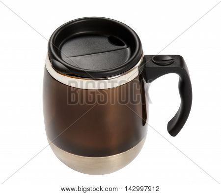 Thermocup on a white background, shallow DOF