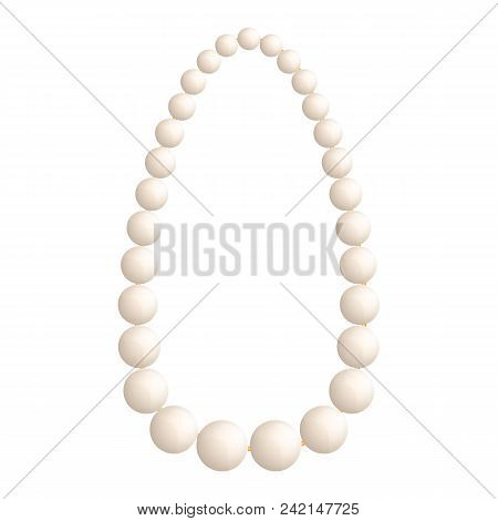 Pearl Mockup. Realistic Illustration Of Pearl Vector Mockup For Web Design Isolated On White Backgro