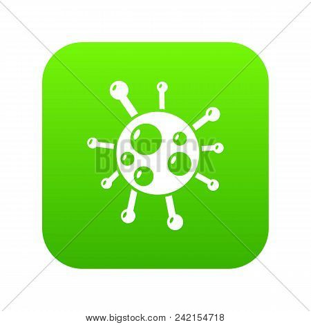 Chlamydia Virus Icon Green Vector Isolated On White Background