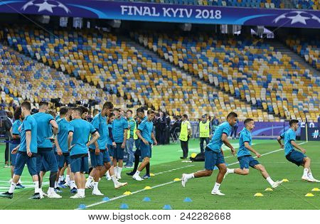 Kyiv, Ukraine - May 25, 2018: Real Madrid Training Session Before Uefa Champions League Final 2018 G