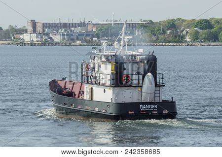 New Bedford, Massachusetts, Usa - May 25, 2018: Massachusetts Maritime Academy Training Vessel Range