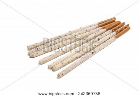 Pocky Chocolate  Sweet Isolated On White Background