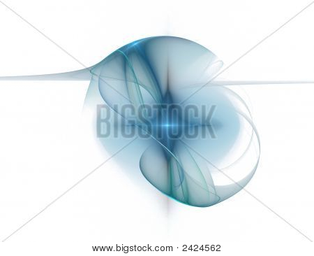 Abstract Blue Star con Gossamer su bianco