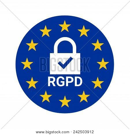 Gdpr Sign Illustration Called Rgpd In French Language
