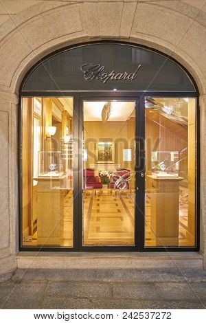 MILAN, ITALY - CIRCA NOVEMBER, 2017: Chopard store in Milan, Italy