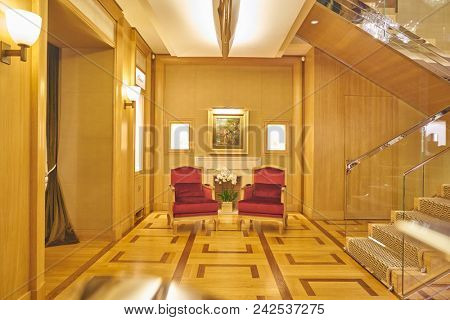 MILAN, ITALY - CIRCA NOVEMBER, 2017: interior of a Chopard store in Milan, Italy