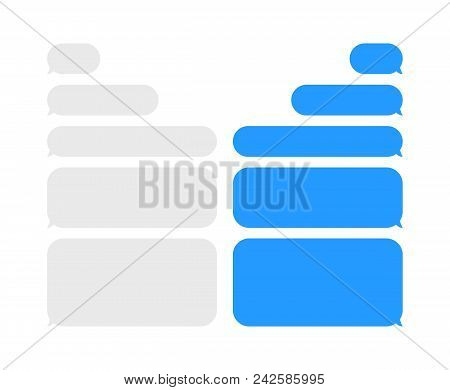 Message Chat Bubbles Vector Icons For Messenger. Template For Message Chat. Vector Illustration