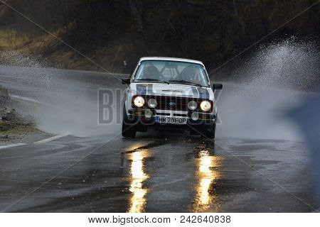 Brasov, Romania - March 26-28 : Unknown Pilots Competing In Tess Rally Brasov 2015 On March 26 - 28,