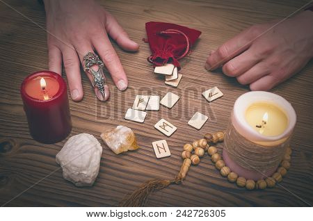 Runestone Reading. Scandinavian Runes Divination. Future Reading.