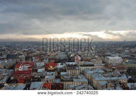 Ancient Buildings Of The City From A Height