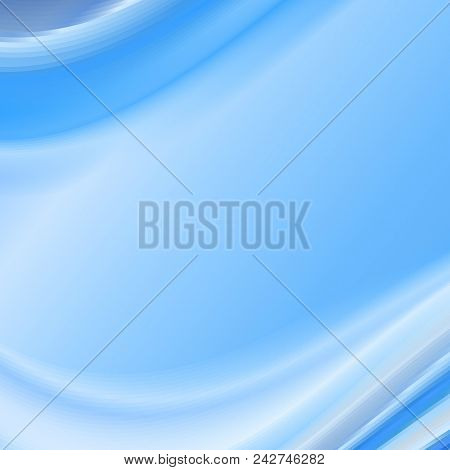 Abstract Colorful Minimalistic Clean Business Background With Abstract Waves Motive. With Space For 