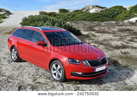 Aveiro, Portugal - February 11, 2017: Skoda Octavia Combi In Aveiro, Portugal, February 11, 2017.