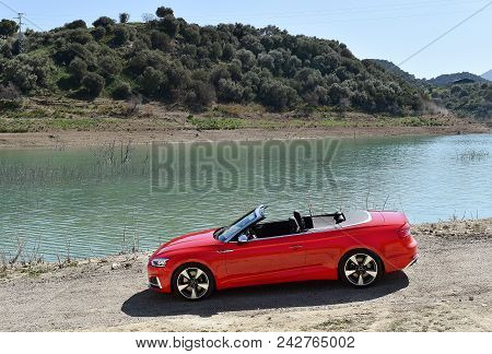 Jerez, Spain - March 2, 2017: Audi S5 Cabrio Near Jerez In Spain, March 2, 2017.