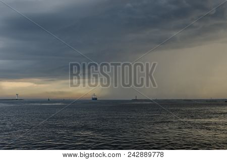 Storm - Heavy Rain And Dramatic Clouds In The Sky